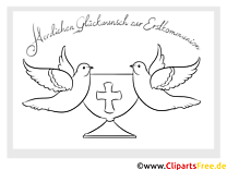 Doves chalice coloring pages for communion
