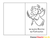 Print and color wing angel greeting cards for confirmation