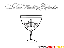 Confirmation coloring picture and coloring page