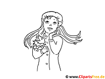 Beautiful Girls Coloring Pages