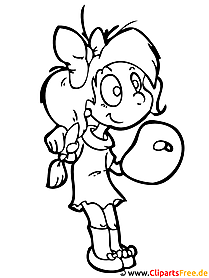 Girl coloring page for free