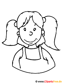 Kids Coloring Page - Girl Coloring Page