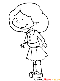Girl - kids coloring pages for free