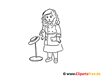 Girl picture - pictures for coloring and printing