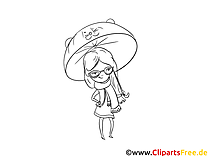 Girl Coloring Page - Free coloring pages on the theme of autumn