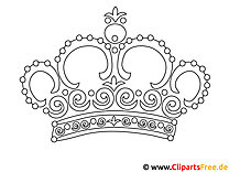 Crown coloring page for free