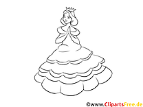 Coloring page princess without unicorn