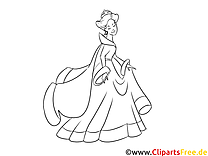 Princesses in dreamy dresses coloring page