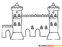 Kolorowanie obrazu zamku rycerskiego