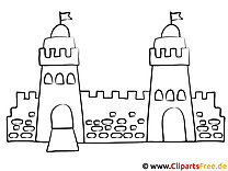 Desenho de Castelo para colorir