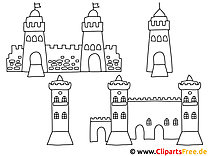 Castle coloring pages for free