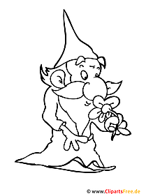 Gnome coloring page to color