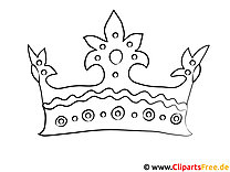 Image de la couronne à colorier