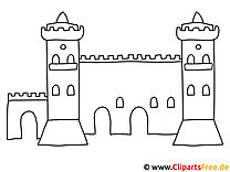 Dibujo para colorear castillo