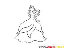 Princess, Queen - coloring pages for kids