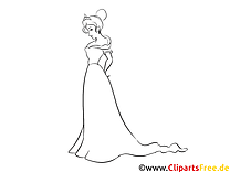 Coloriage princesse conte de fées, dessin animé
