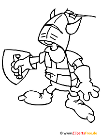 Knight coloring page to color for free
