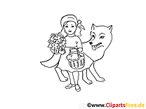 Little Red Riding Hood coloring page for free