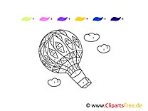 Картинка раскраски по номерам воздушный шар