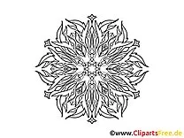 Blume Muster  Mandala-Vorlage zum Drucken und Malen