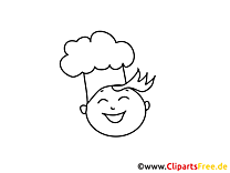Funny baker coloring page