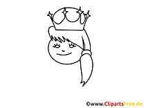 Picture-coloring page princess