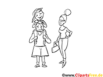 صفحه رنگ آمیزی خانوادگی قابل چاپ رایگان برای کودکان
