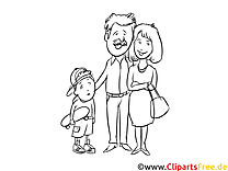 تصویر خانوادگی سیاه و سفید برای نقاشی رایگان