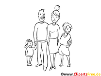 Family coloring page for free