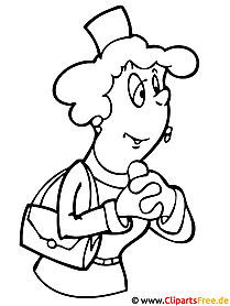Woman coloring page for free