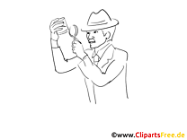 Hat detective coloring pages police