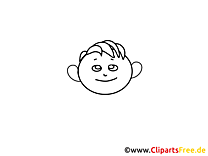 Boy picture coloring page