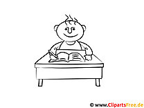 Boy at school coloring pages and free coloring pages