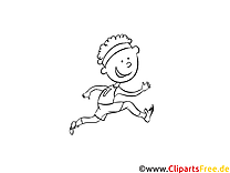 Boy jogging sport coloring pages for free