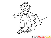 Boy ice skating coloring pages and free coloring pages