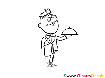 Waiter coloring page, picture, coloring picture