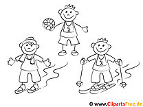 کودکان با صفحات رنگ آمیزی ورزشی و صفحات رنگ آمیزی رایگان بازی می کنند