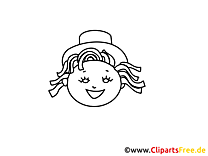Girl smiles coloring online pictures