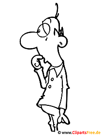 Poză de desene animate bărbat pentru colorat