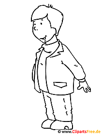 Man coloring page for kids