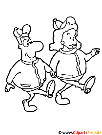 People coloring page for free