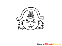 Pirate picture coloring page