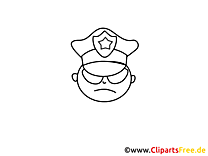 Policeman picture coloring page