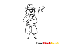 Pensive detective coloring pages professions for school and kindergarten