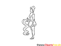 Maid coloring page, picture, coloring picture