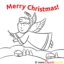 Angel Wings Merry Christmas Coloring Templates