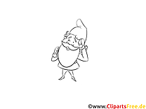 Coloriages de Noël Gnome gratuitement