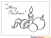 Candle Christmas Toy Coloring picture for Christmas