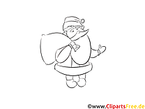 Père Noël - Coloriages de Noël gratuits