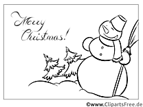 Árvore de Natal boneco de neve As mais belas imagens para colorir para o Natal
